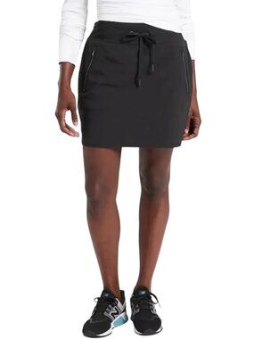 Athleta Trekkie North Skort Mini Skirt Women's 4 Black Outdoor Walking Hiking